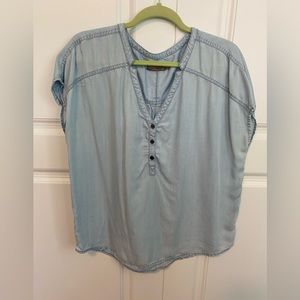 prAna light blue chambray casual sleeveless top